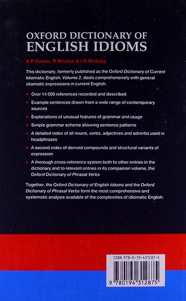 語学+参考書 The Oxford Dictionary of Idioms (Oxford Paperbacks) Amazon.com: Oxford Dictionary of Idioms (Oxford Quick